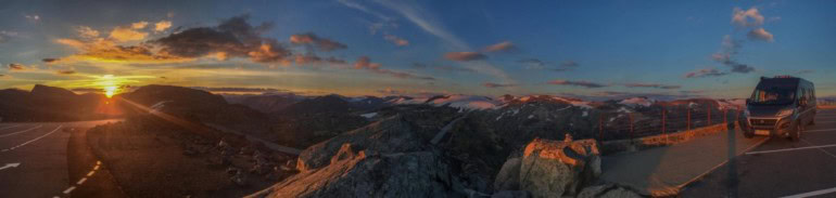 Sonnenaufgang: Dalsnibba, Norwegen